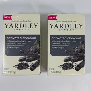Yardley London activated charcoal soap bar set 2